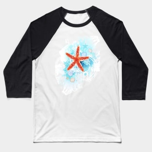 Red Starfish ( Sea Starfishes ) Baseball T-Shirt